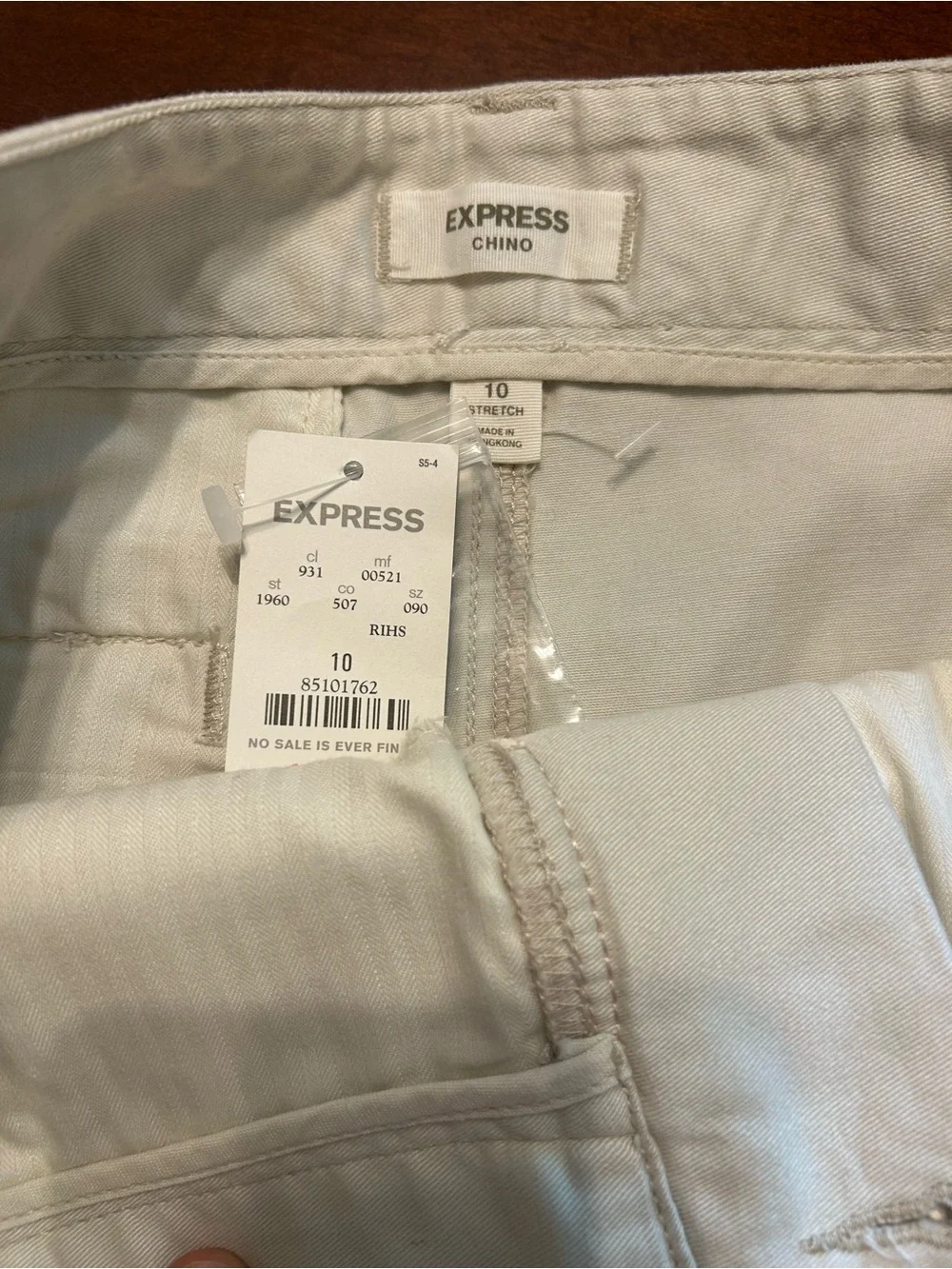 NWT Express Chino Khaki Cotton Mini Skirt 10